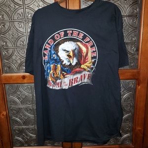Patriotic black graphic tee size XL NWOT